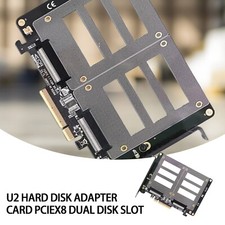 U.2 SSD to PCIe X8 Adapter PCIE 4.0 to Dual 2x U.2 SFF-8639 Disk Riser Card 20q0