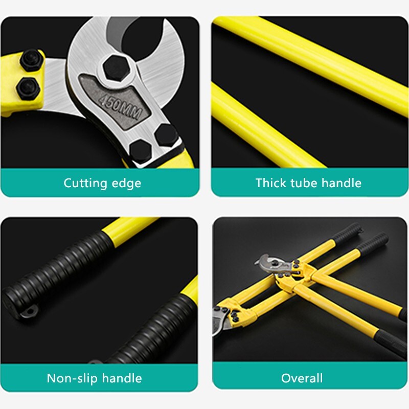 18in— Heavy Duty Hardened Cable Cutter Wire Rope Cable Cutter Us ...
