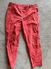 Lands' End - Solid 2-Pocket Pull On Twill Pants - Women - 14 - Orange