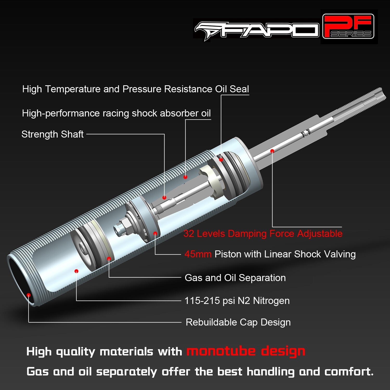 FAPO Coilover 32 Level Damper  Lowering kit for Pontiac G8 2008-2009 RWD