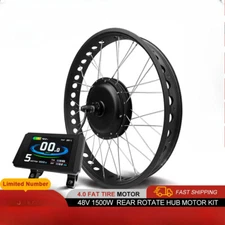 48V 1500W 20 24 26in Fat Tire Rear Rotate Hub Motor Wheel for Snow Electric Bike