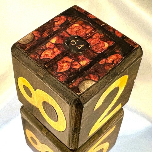 Arco Ambra - Tesoro Geometrico Mistico - Backgammon Cubo Doppio 36mm - Foto 8 di 9
