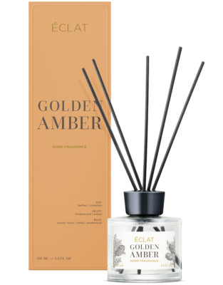 ÉCLAT Golden Amber Raumduft Duftstäbchen, langanhaltender Lufterfrischer - 130ml