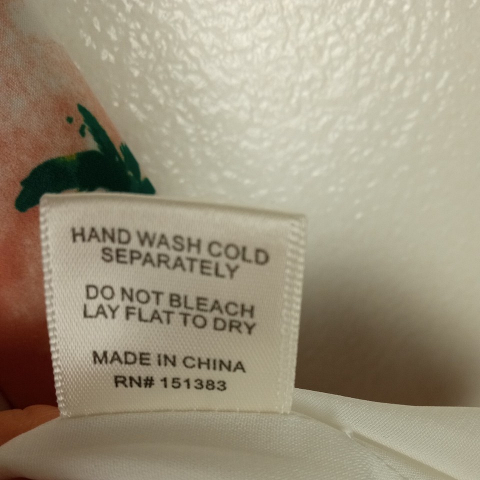 Wandering XO Jacket Womens Small Coral White Palm Trees Open Front