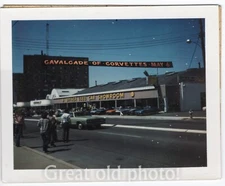 OLD PHOTO Bryner Chevrolet Jenkintown, PA Calvalcade of Corvettes Color Snapshot