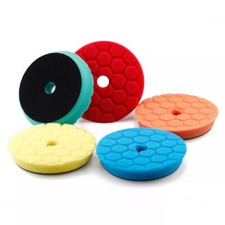 SPTA 5x 6 Inch Hex-logic Beveled Sponge Polishing Buffing Pads for Polisher