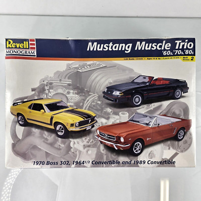 Revell Mustang Muscle Trio '64½ Conv '70 Boss '89 Conv Model Kit Set 1:24 SEALED