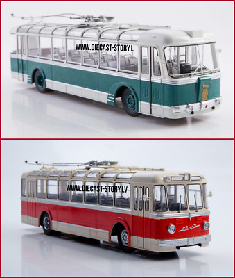1:43 Trolleybus SVARZ TBE-S (1955) MTBES VSHV 421 (1958) Russian Modimio USSR