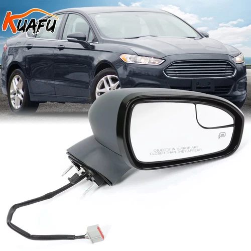 KUAFU Power Mirror Right Side Manual Fold Heated For Ford Fusion 2013-2016