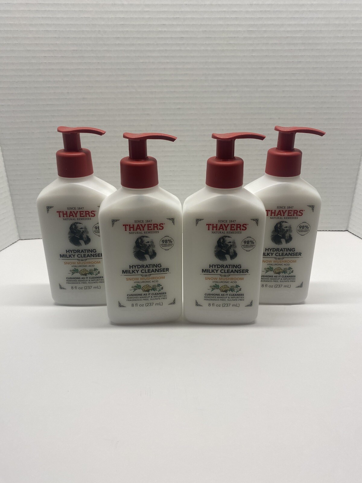 4X-THAYERS Snow Mushroom Hydrating Milky Facial Cleanser W/Hyaluronic Acid-8oz