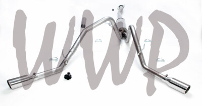 #ad OPEN BOX Stainless Dual Side CatBack Muffler Exhaust 09 10 Ford F150 4.6L 5.4L $249.95