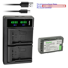Kastar Battery LTD2 USB Charger for Panasonic CGR-D08 AG-DVC15P AG-DVC30 PV-GS9