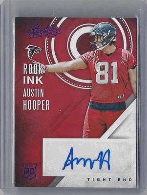 AUSTIN HOOPER 2016 ABSOLUTE ROOK INK BLUE OR RED FALCONS ROOKIE AUTO RC ...