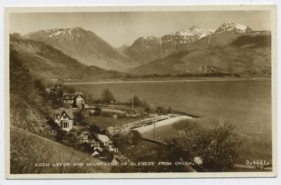 Loch Leven & Glencoe aus Onich Highland Echtfoto Vintage Postkarte N8