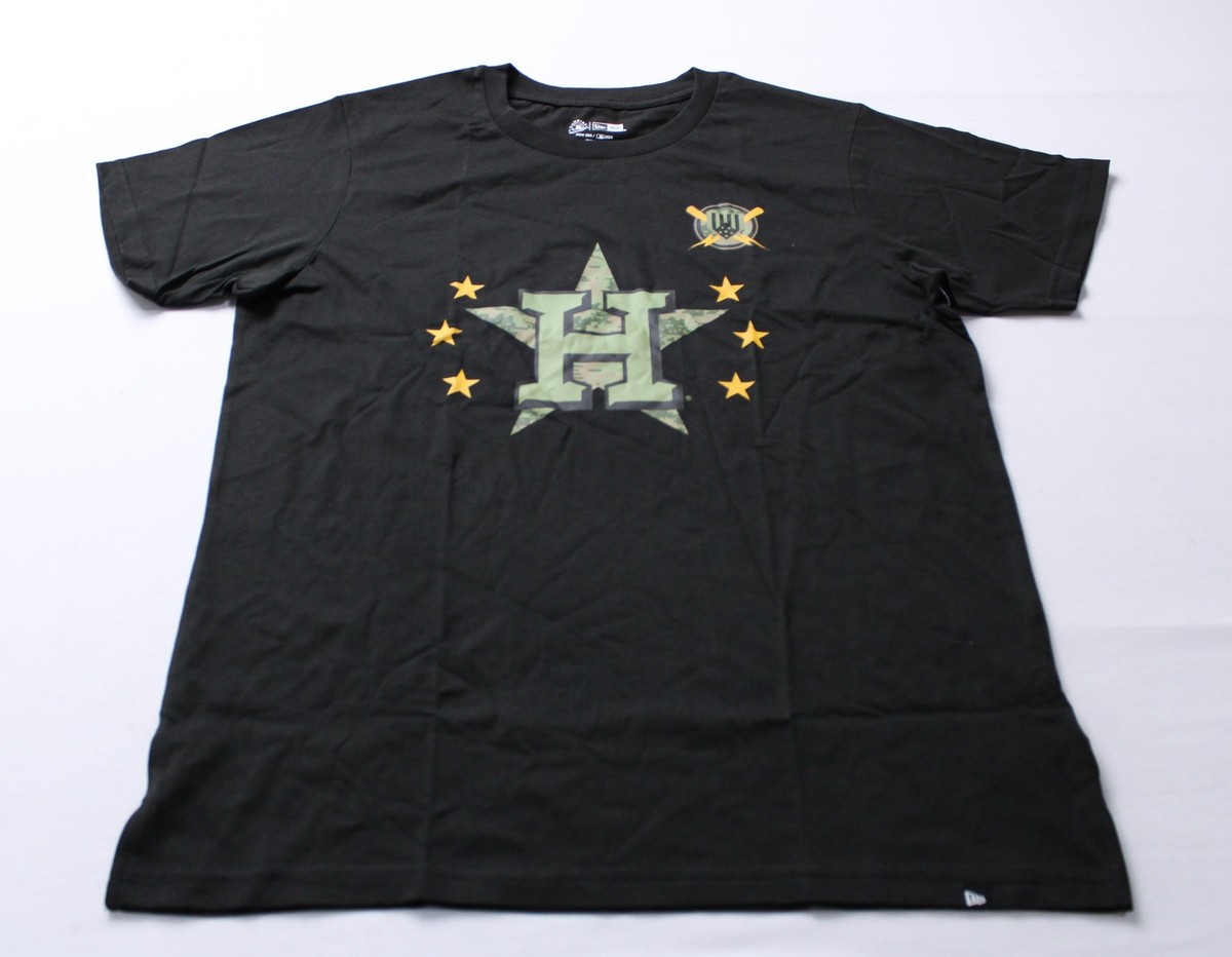 Houston Astros Women's New Era Armed Forces Day T-Shirt BL1 Black