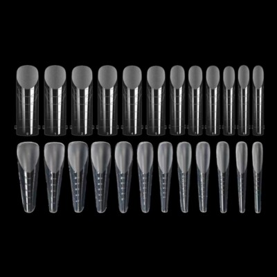 Clear Duals Acrylic Nail System Form UV Gel Nail Mold Full Cover Fasle Nail Tips
