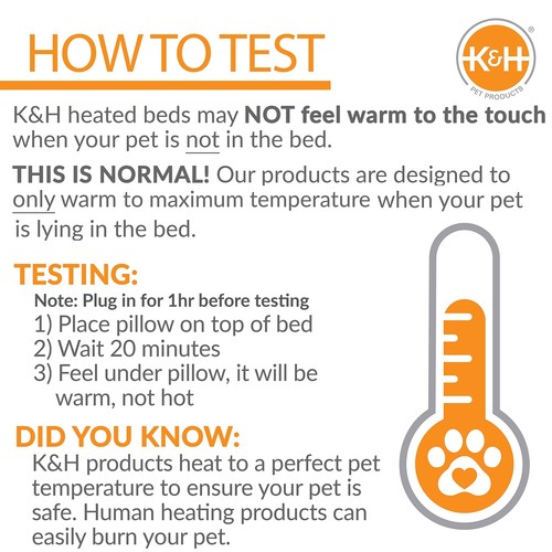 K&H Pet Products Heated Pet Bed Warmer for Indoor Dog Beds - Safety Listed Wa... - Picture 7 of 9