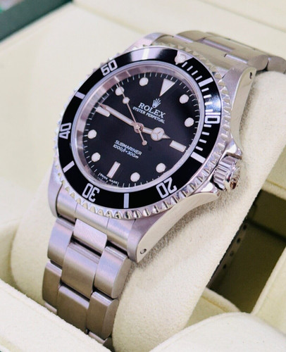 Rolex Submariner 14060M Oyster Bracelet Black Bezel Watch FULL SET NO RESERVE!