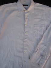 Ben Sherman Mens Button Front Long Sleeve Beige Cotton Plaid Shirt 17