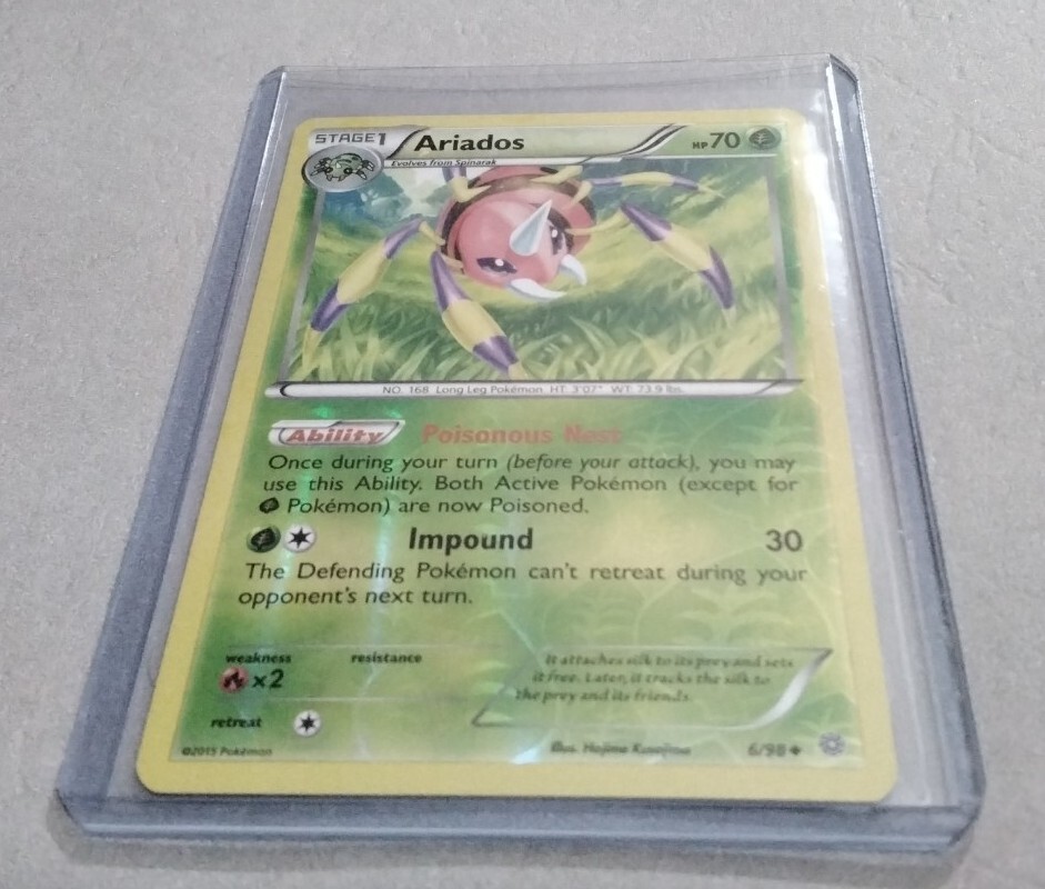 Pokemon - Ariados - 6/98 - Uncommon - Reverse Holo - XY - Ancient Origins - NM
