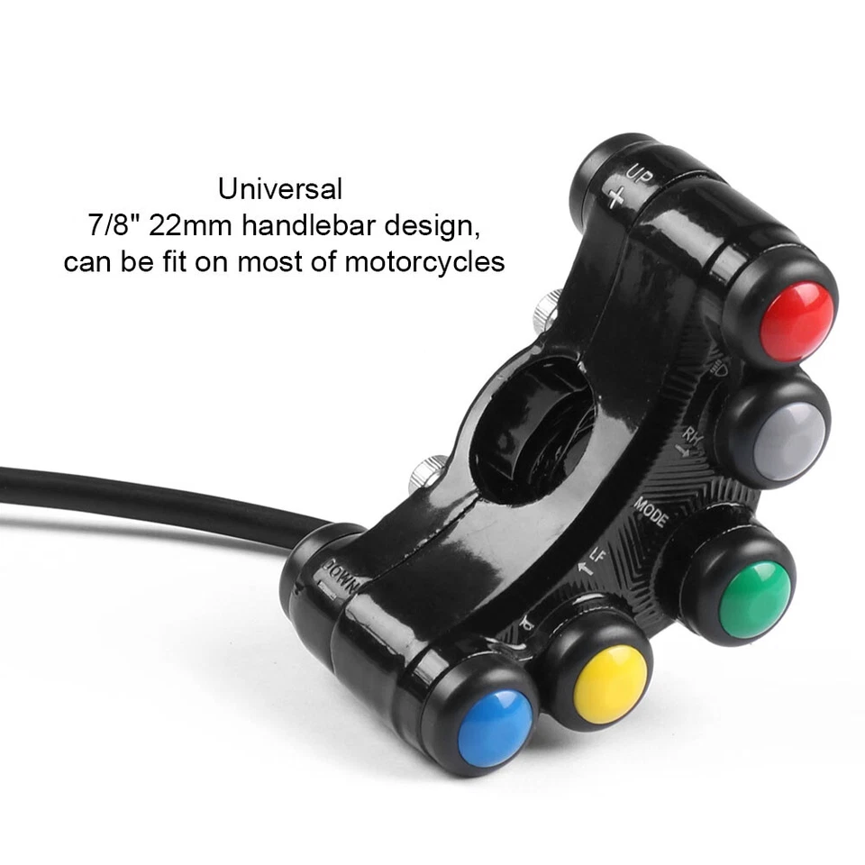 Multifunction Motorcycle Scooter Handlebar Headlight Indicator Switch Controller - Image 3 of 4