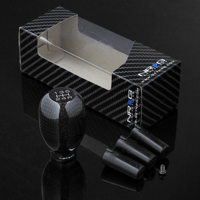 NRG ALUMINUM TYPER STYLE SHORT THROW 5SPEED SHIFTER SHIFT KNOB CARBON