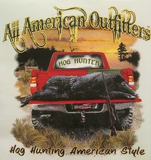 OUTFITTERS HOG HUNTER STYLE BOAR HUNTING SHIRT #535-F (FRONT PRINT ONLY)