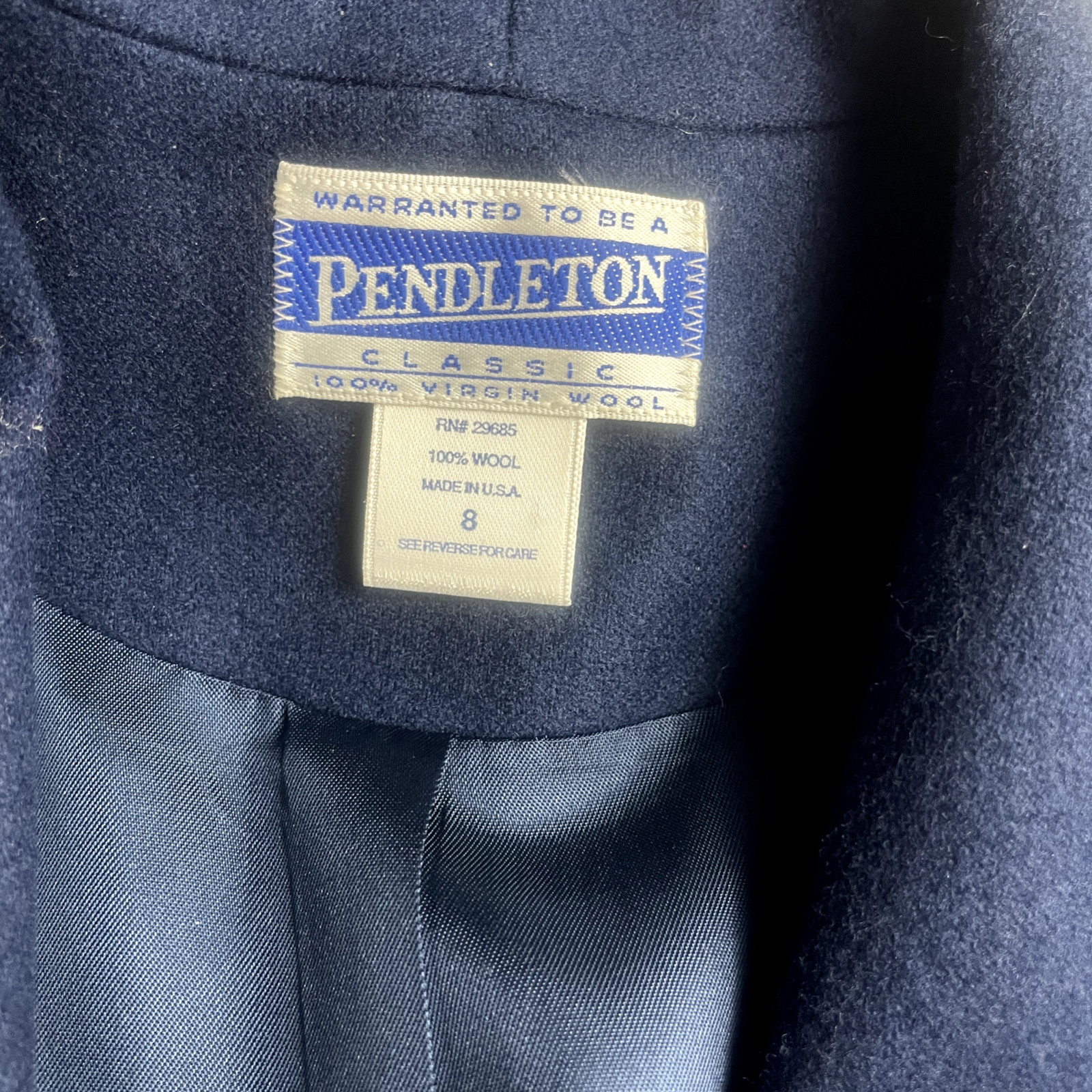 Pendleton Navy 8 100% Wool Blazer Jacket Classic … - image 2