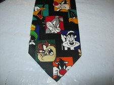 Looney Tunes Bugs Bunny Taz Daffy Tie 55 x 3.75 Necktie 15358