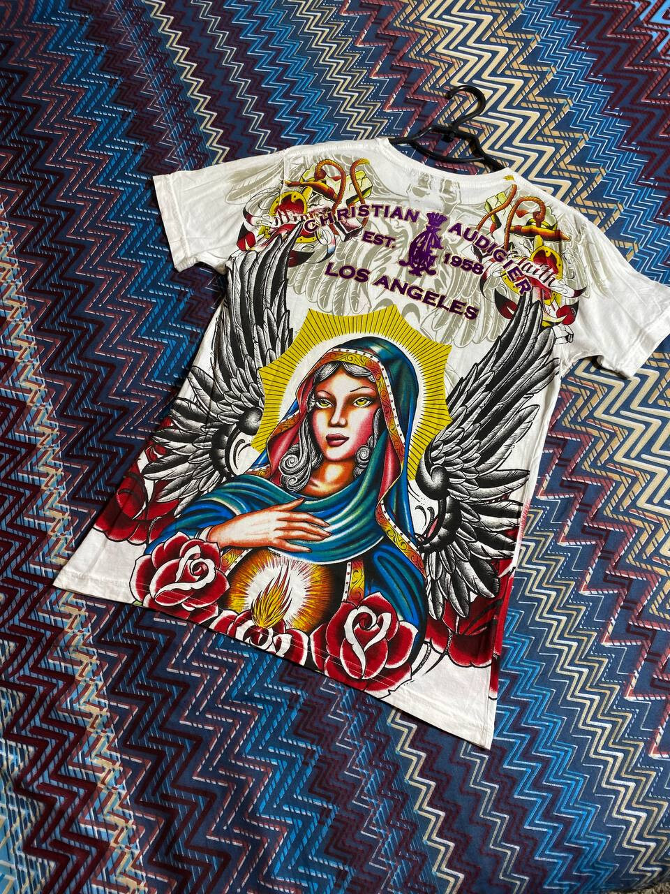 Ed Hardy Christian Audigier T-Shirt S Tattoo Sleeve Y2K