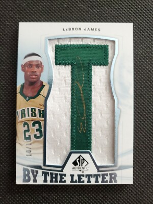 2013-14 LeBRON JAMES SP AUTHENTIC BY THE LETTER AUTO PATCH SP #10