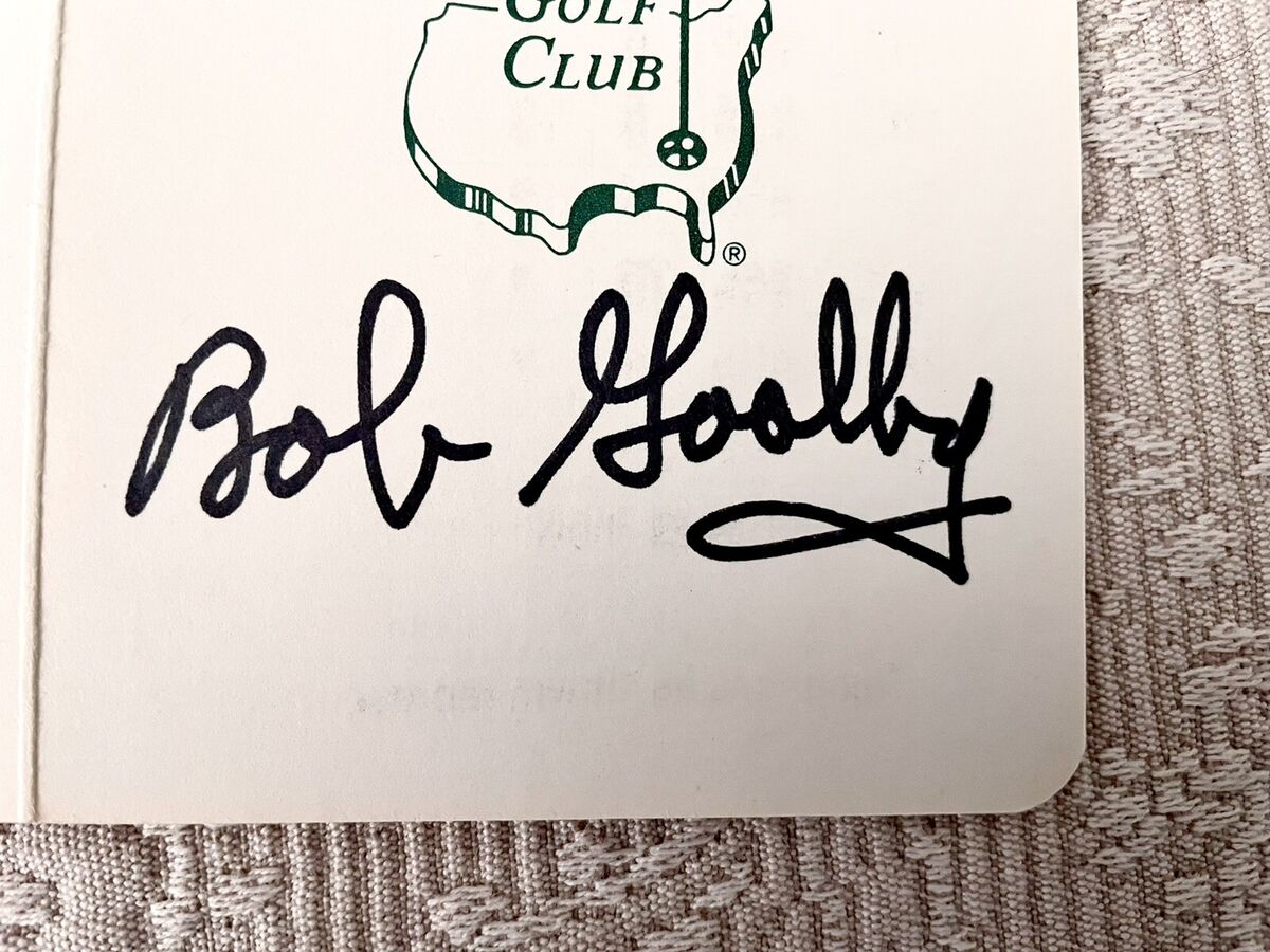 Bob Goalby Autographed Augusta National Masters Scorecard