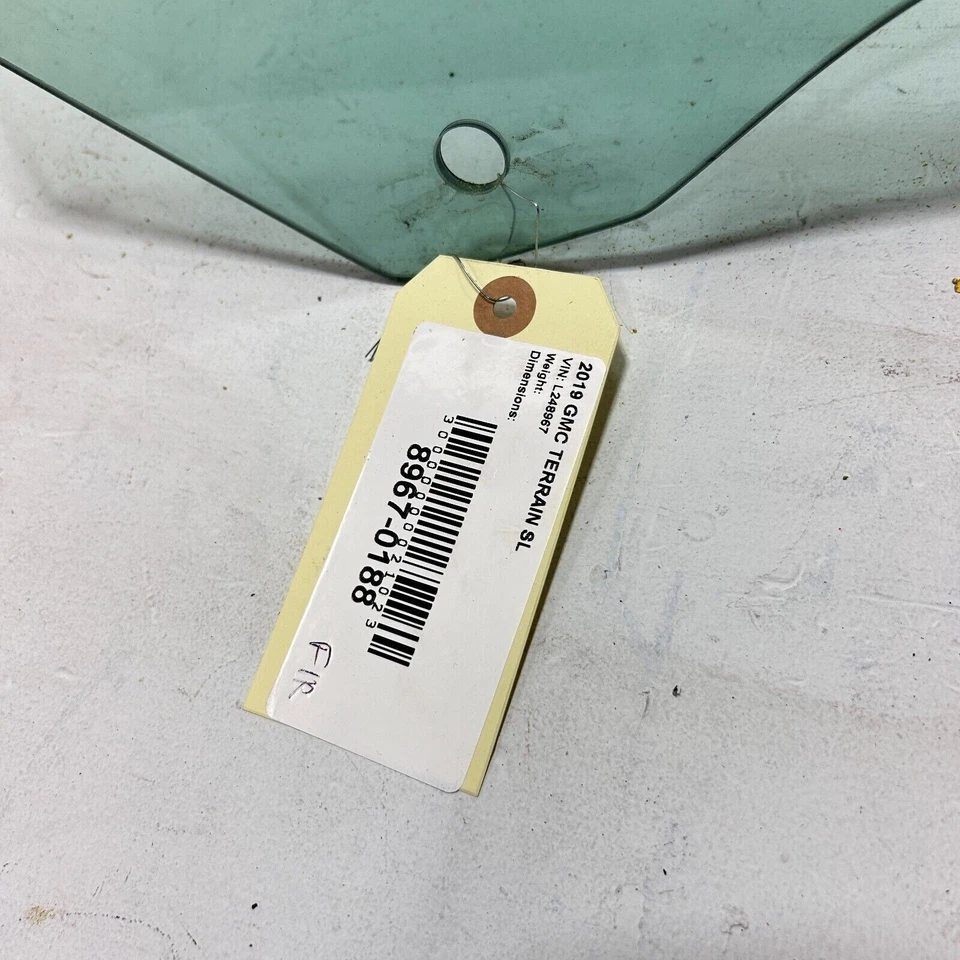 VIDRIO VENTANA PUERTA LADO PASAJERO DELANTERO DERECHO 2018 - 2023 GMC TERRAIN SLE OEM Foto 3 de 4