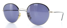 CUTLER AND GROSS Vintage Sunglasses 0391 Matte Silver Black Panto 90s London