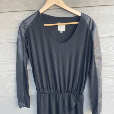Mason Michelle Mason leather sleeve Black Dress-sold out | eBay Mason Michelle Mason leather sleeve Black Dress-sold out | eBay