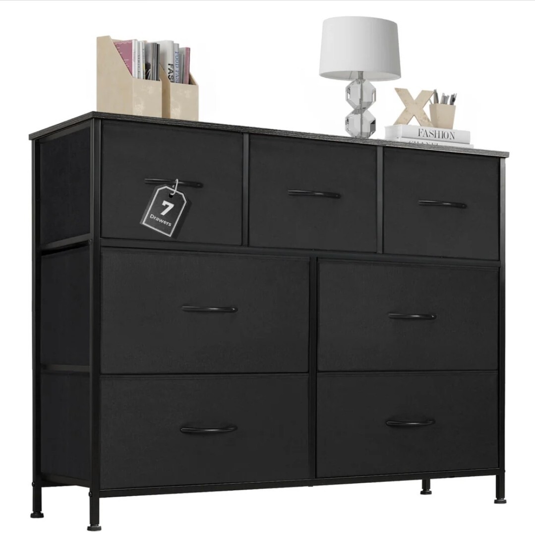 SweetCrispy 7 Drawer Black Cloth Modern DRESSER Storage Cabinet Water Resistant | eBay SweetCrispy 7 Drawer Black Cloth Modern DRESSER Storage Cabinet Water Resistant | eBay