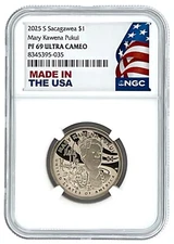 2025 S Sacagawea Dollar NGC PF69 Ultra Cameo Made In USA Holder