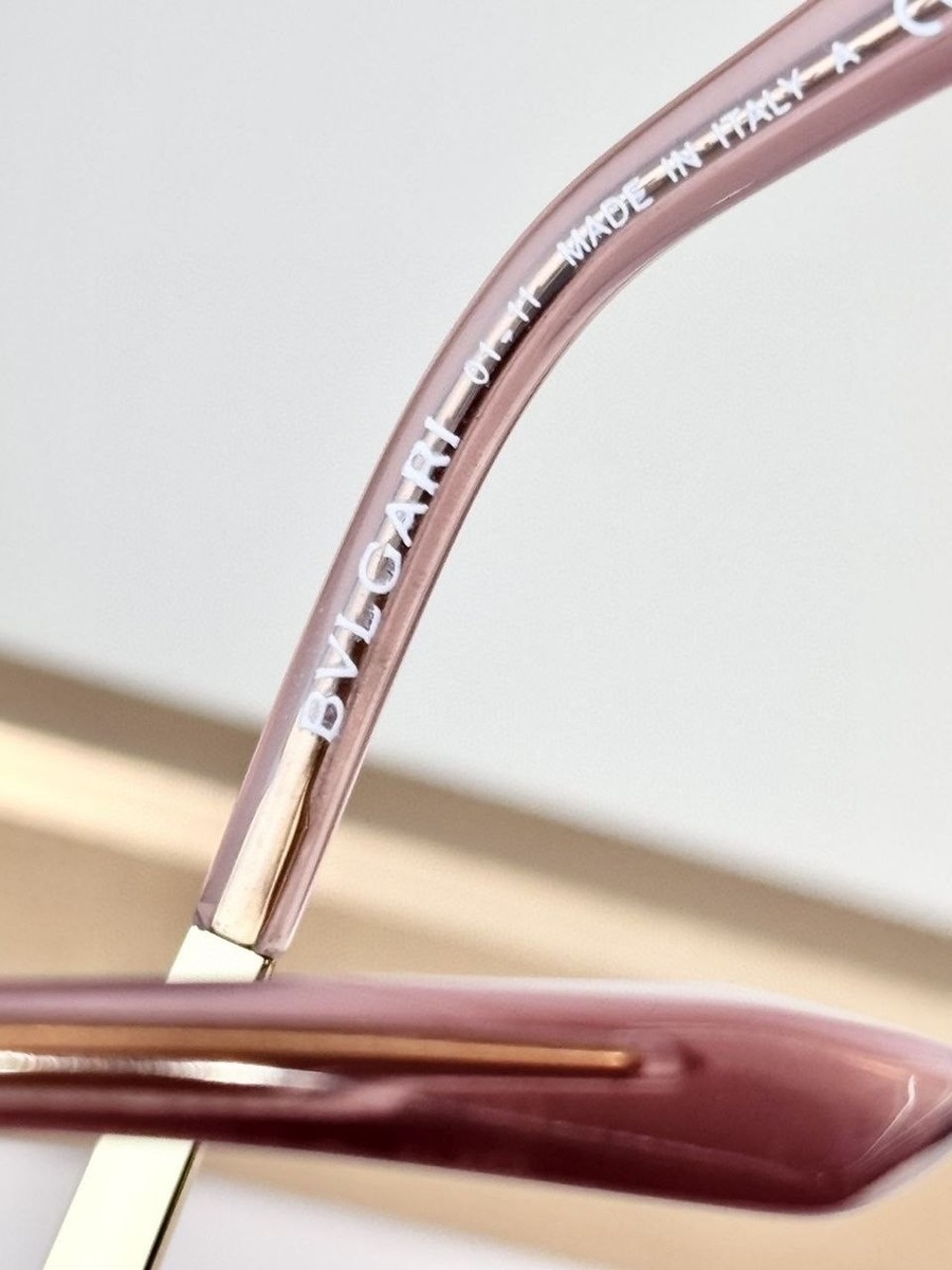 Bvlgari Sunglasses Rimless Purple Gradient Gold Tone Designer