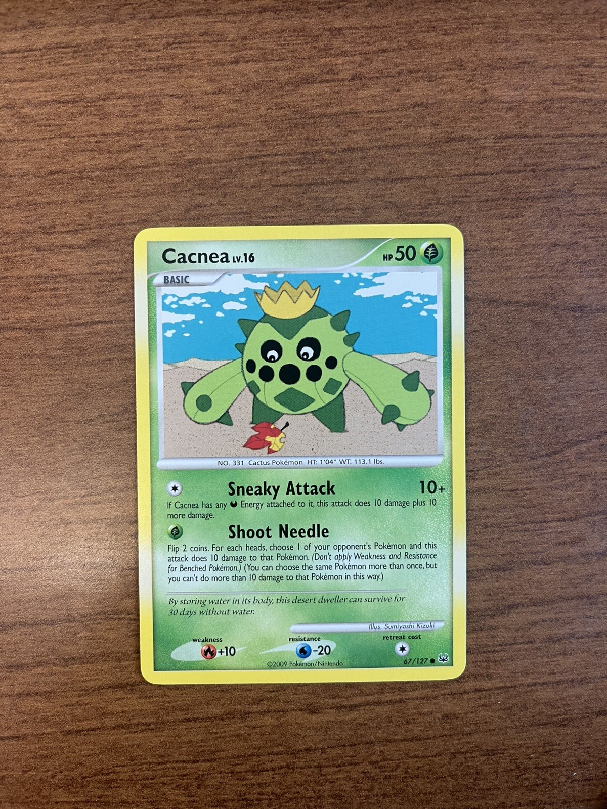 Pokemon Cacnea 67/127 Platinum Base Set Common 2009 TCG Card 
