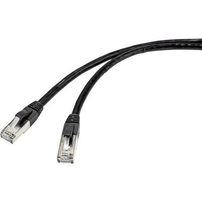 Renkforce RF-4538206 RJ45 Netzwerkkabel Patchkabel CAT 6a S/FTP 75m Schwarz