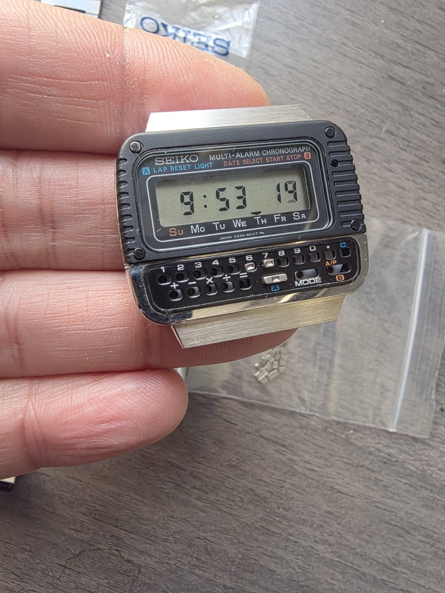 Vintage Digital Seiko C439 5010 calculator Watch | eBay UK
