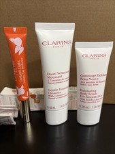 CLARINS Bundle Foaming Cleanser Body Scrub Lip Perfector Sealed NEW