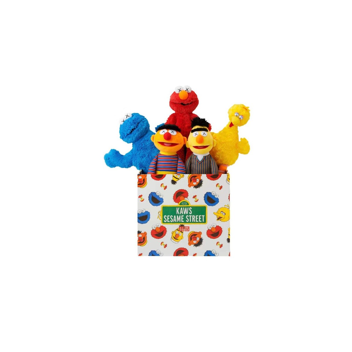 KAWS Sesame Street Uniqlo Plush Toy Complete Box Set Multi | eBay