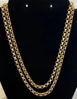 VTG Estate Trifari Rolo Belcher Chain Necklace Gold Tone Layer Link Jewelry