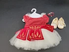 American Girl Doll Ruby Ballet Dress Outfit 2008 w/ Shoes & Necklace