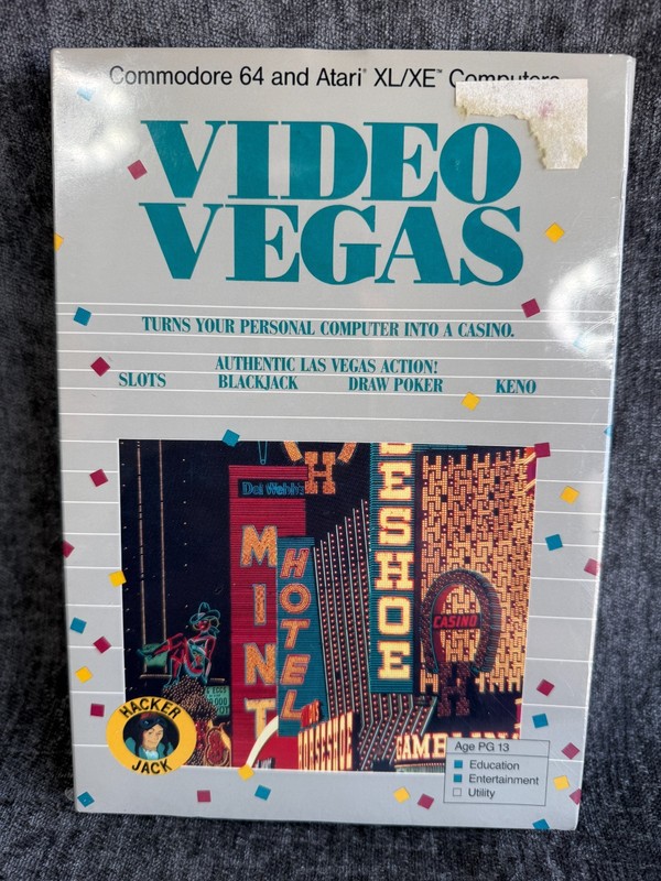 *NEW & SEALED* Amiga Video Vegas Turn PC in a Casino 1985 Commodore BAUDVILLE