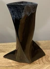 Signed Anna Van Briggle ART DECO COBALT & BLUE DRIP TRIANGLE Base.
