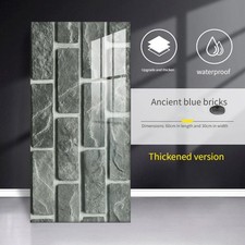 10-20X PVC Marble Tiles Wall Sticker Self-Adhesive Stick Kitchen Bathroom Decor