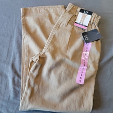Gap Women's Easy Twill Pant Size Small Color: Cream Flat Front New With Tags