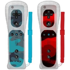 Wii Controller 2 Pack,Remote Controller with Silicone Case and Wrist Strap,wi...